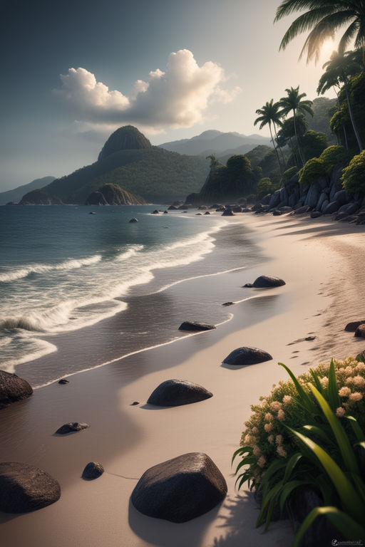 Beach landscape without people