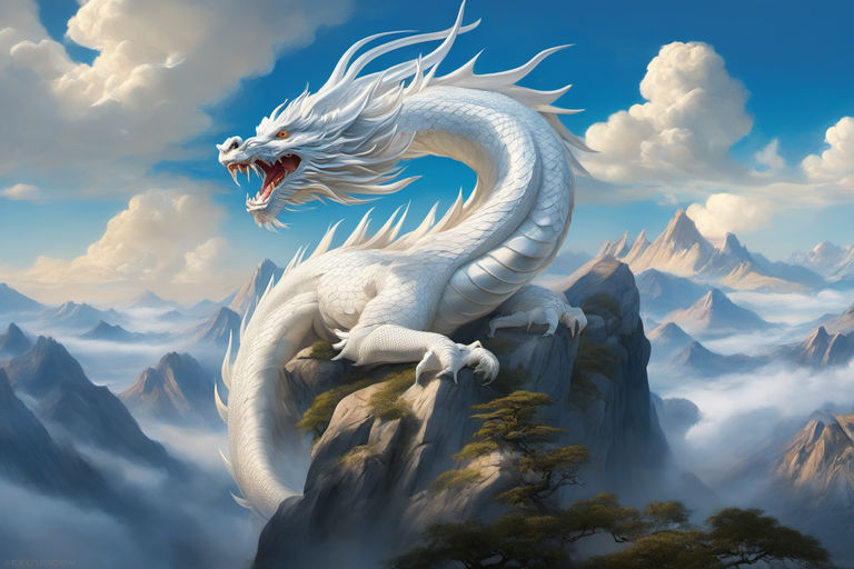 white chinese dragon