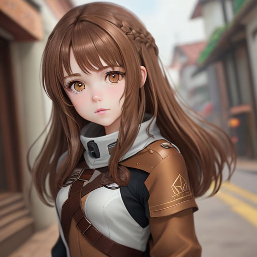 Brown haired Beautiful Hair Girls Painting Art 2788x2876 anime girl  realistic HD phone wallpaper  Pxfuel