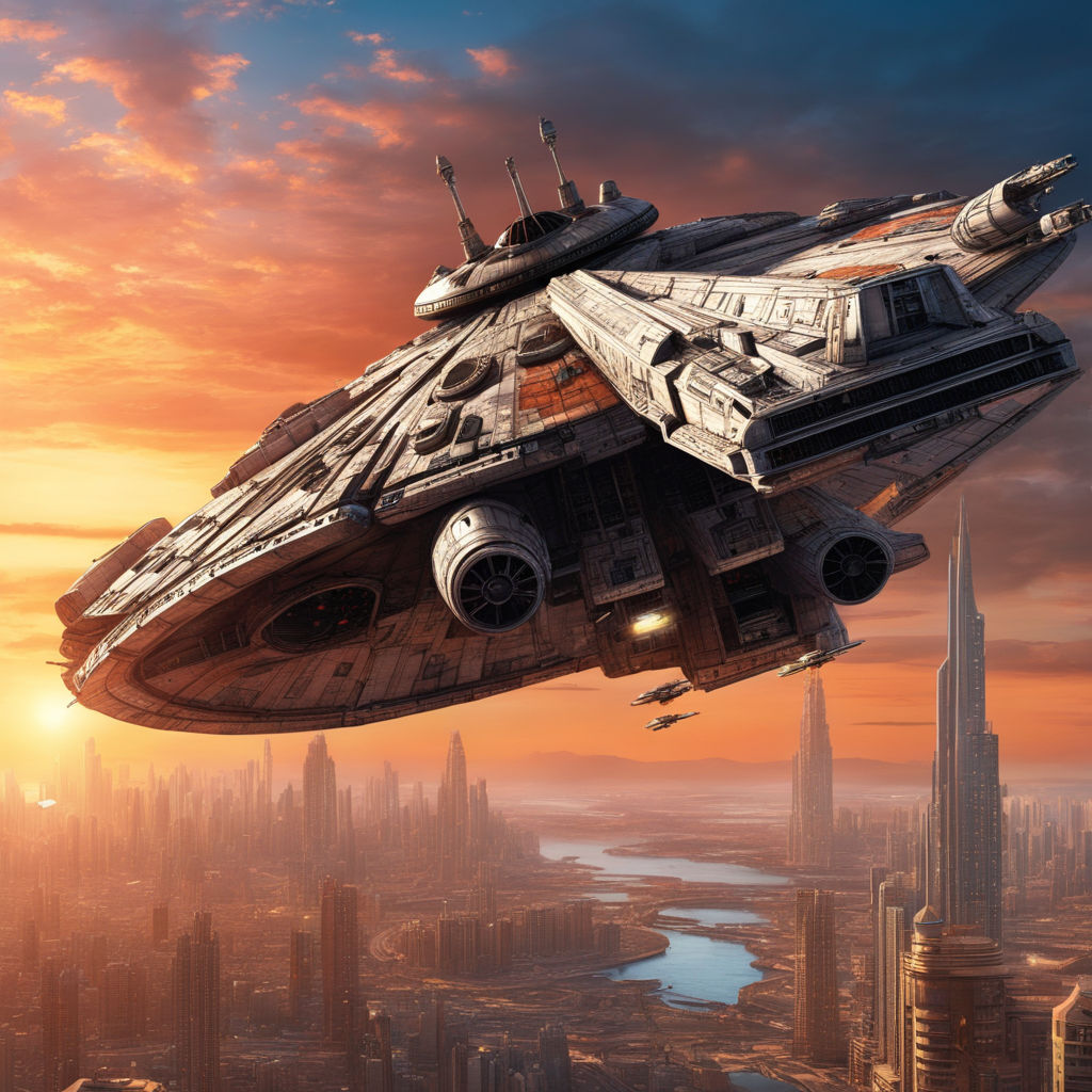 star wars ships flying