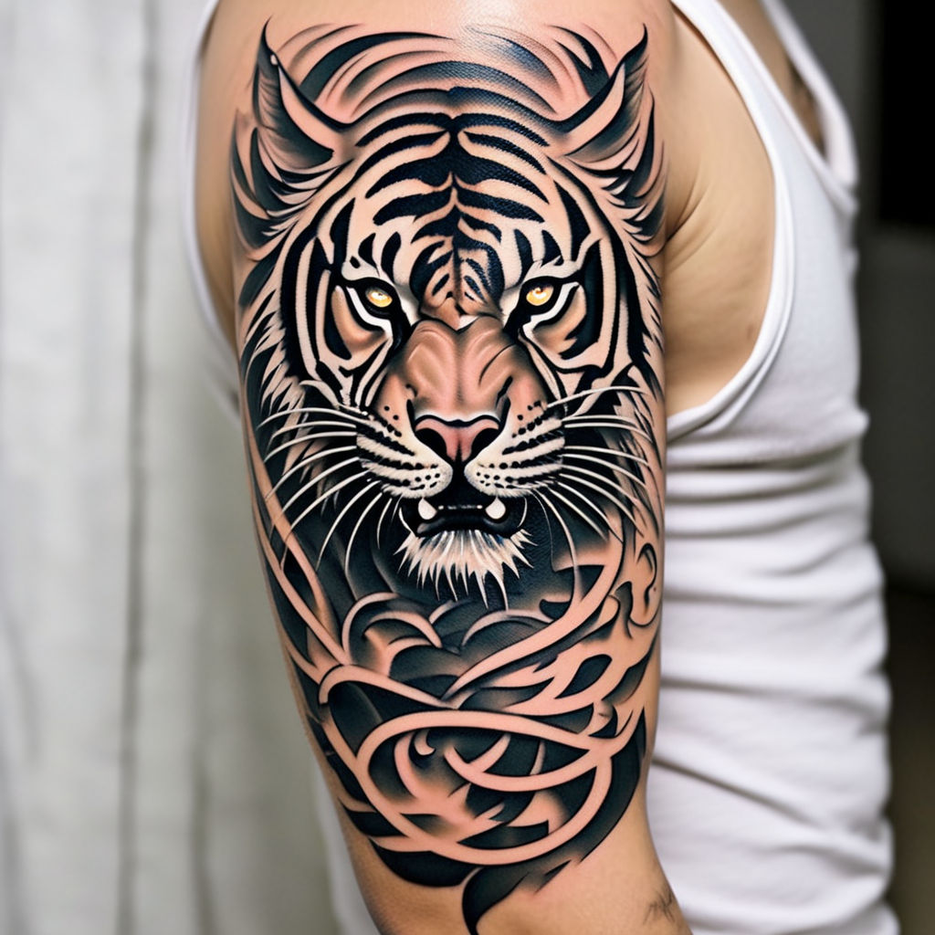 tiger forearm half sleeve｜TikTok Search