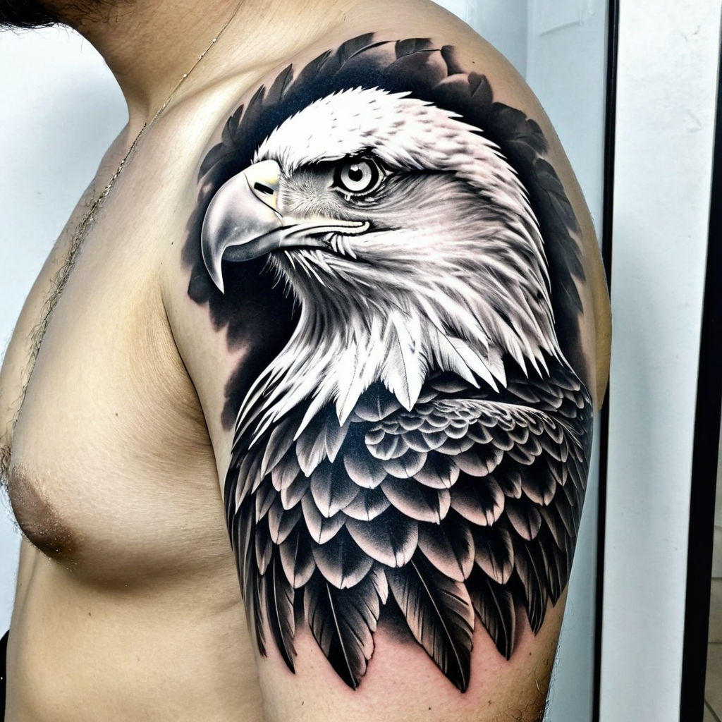 Ved Tattoo - Back || Shoulder || Eagle || Tattoo... Artist: Sangay |  Facebook