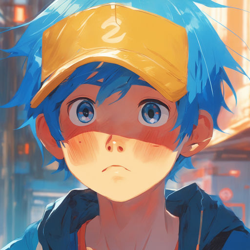 Download A Boy With Blue Hair And A Hoodie Wallpaper | Wallpapers.com