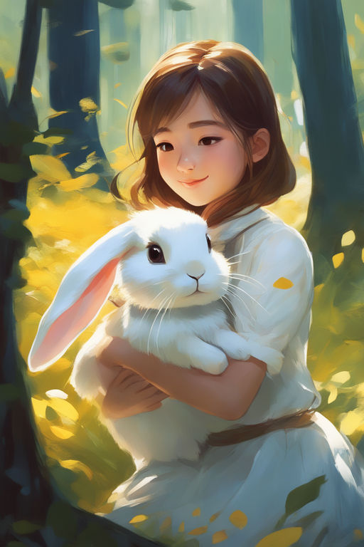 anime pet bunny