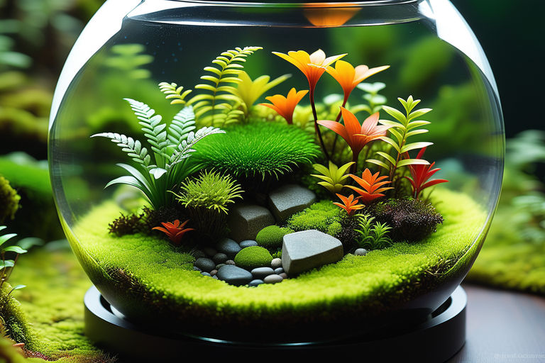 24 PC Fish Tank Decorations Artificial Aquarium Grass Plant Lush Terrariums Sea