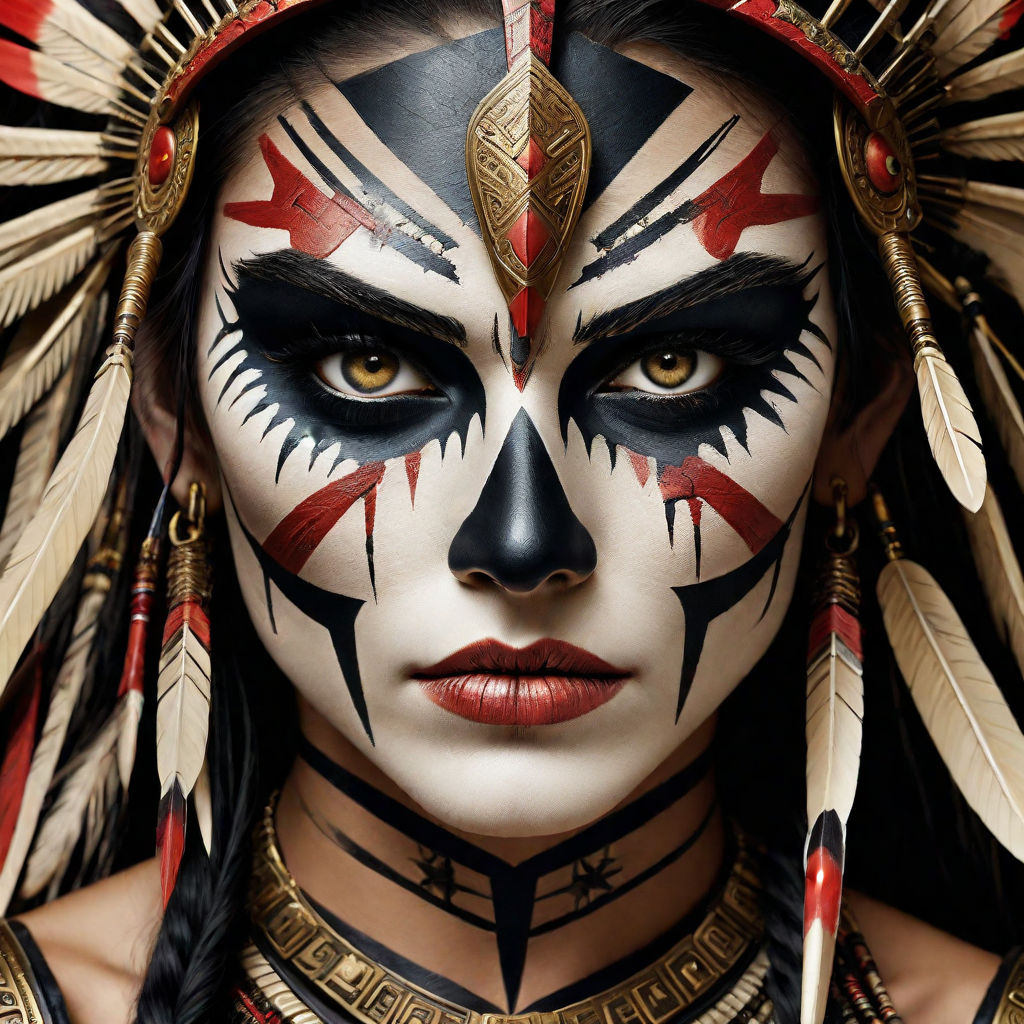 native american warrior makeup