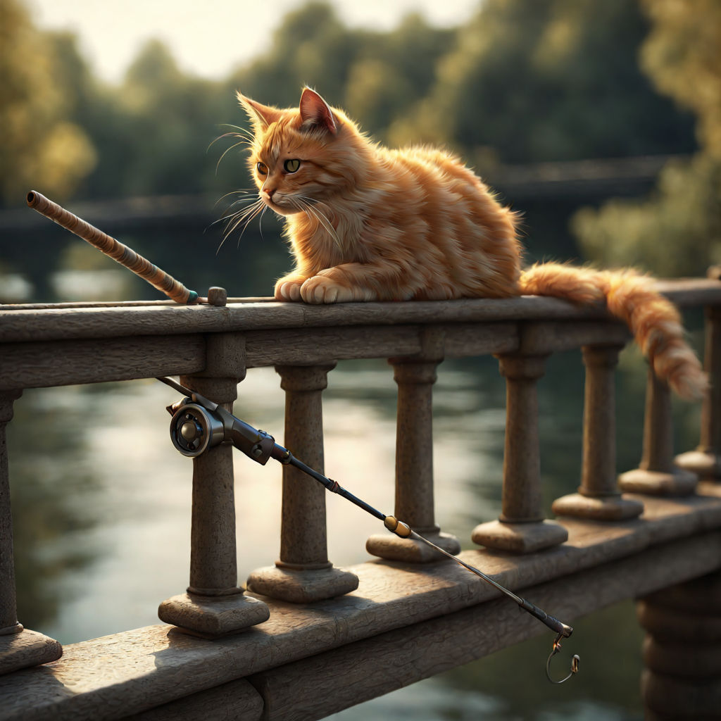 ArtStation - Fishing Pole Cat Toy Game Asset for Kitty Catch