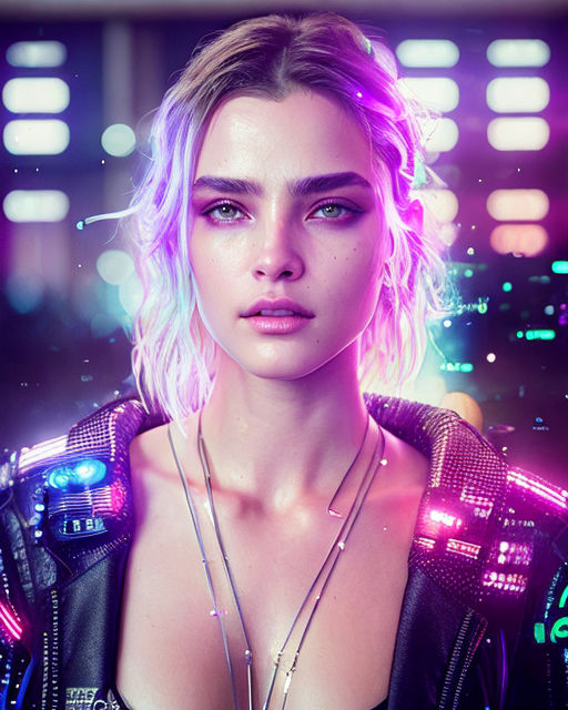 ArtStation - Artificially In Love Cyberpunk Purple Robot 4k