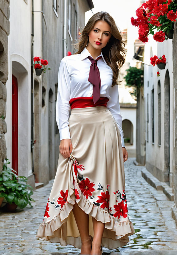 red chiffon inner skirt - Playground