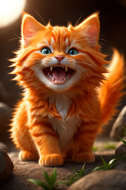 Angry Cat, Cute Kitten, Ready To Fight, Cartoon Chibi Style, Generative AI  Stock Illustration - Illustration of friendship, characters: 280974758