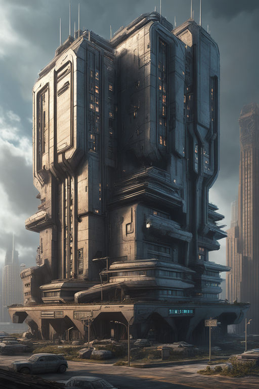 sci fi building concept art