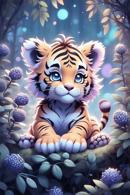 cute drawings of baby tigers