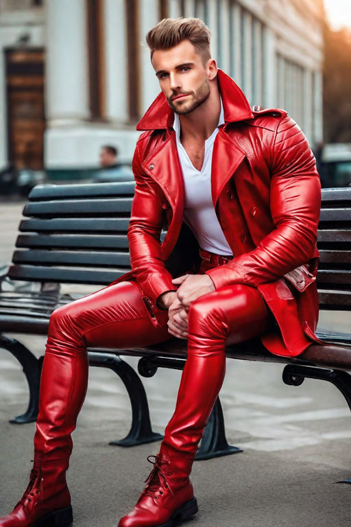 red leather pants - Playground