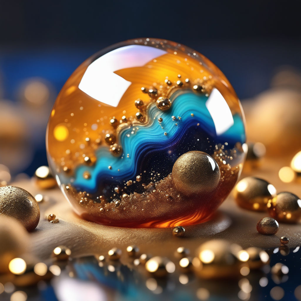 beautiful colorful glass marble balls photograph poster