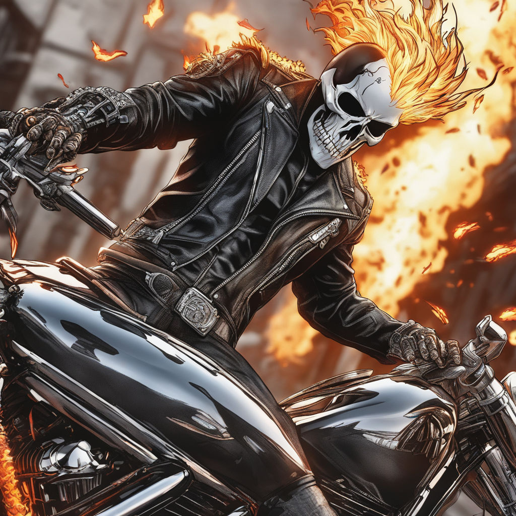 Drawing Ghost Rider Tattoo Simple - Temu