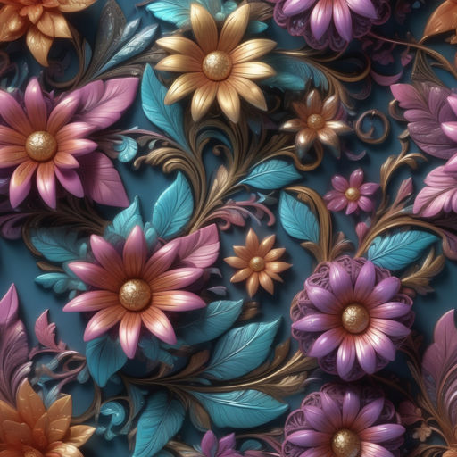 flowers ornate robe - Playground AI