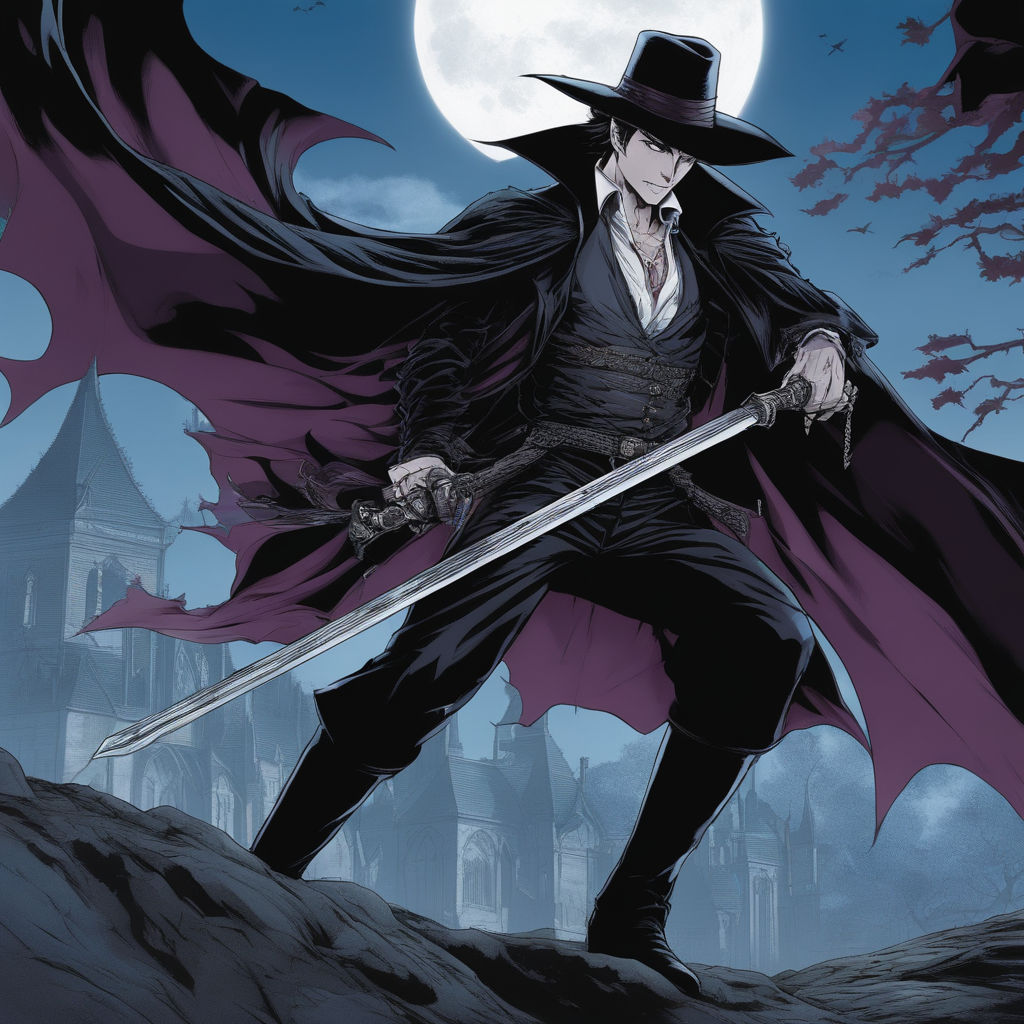 Vanhelsing 2D Art - Vampire Hunter D: Bloodlust