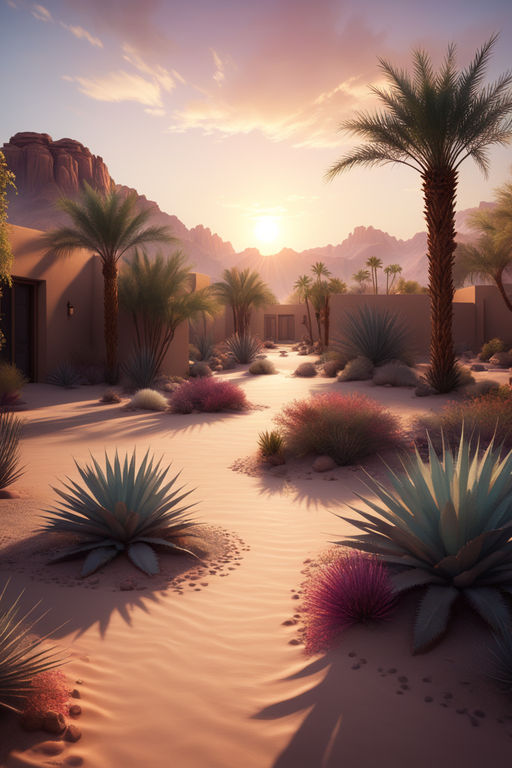 desert oasis wallpaper hd