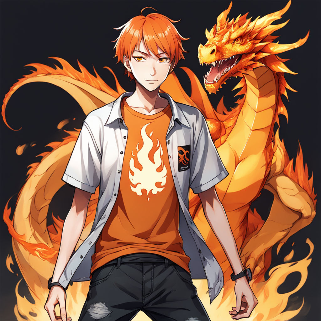 anime guy with orange hair