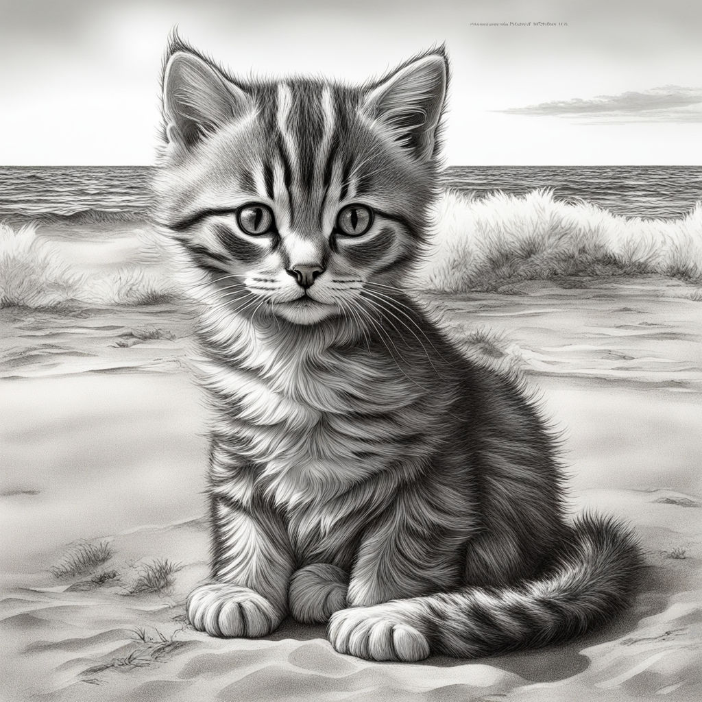 Drawing Little Kittens In Charcoal Pencils Background, Cute Picture Drawing,  Cute, Picture Background Image And Wallpaper for Free Download