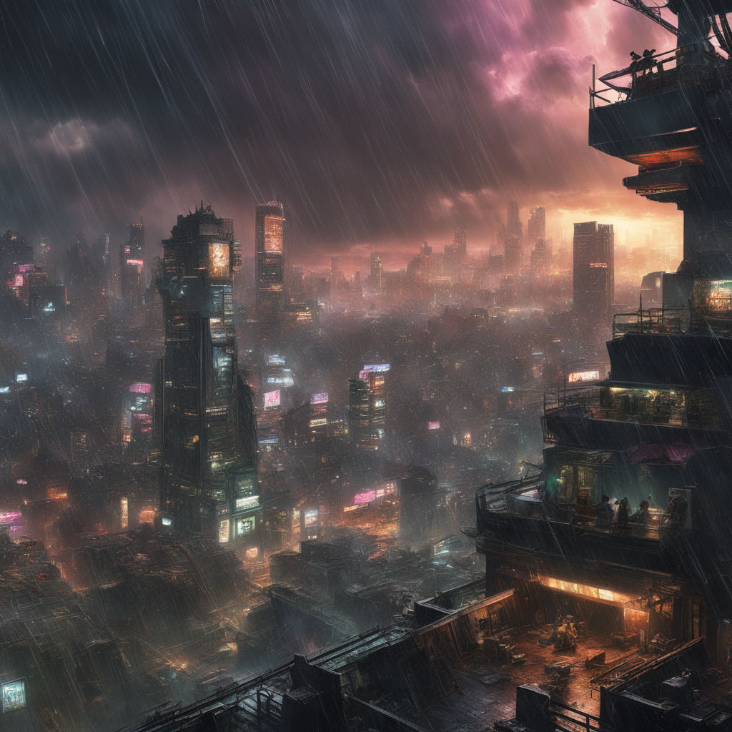 4) Spend The Night In This Futuristic Apartment, Tokyo CyberPunk City  Ambience, Rain On Window 