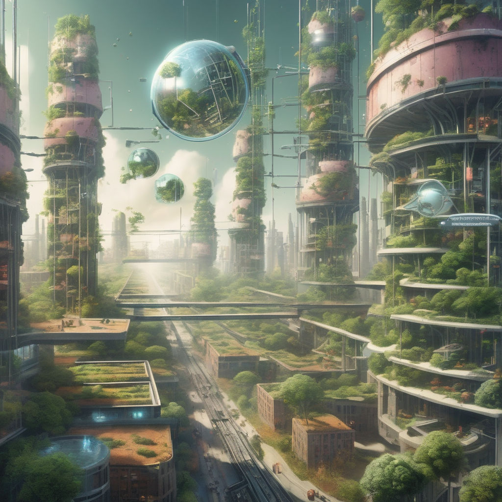 Quatricise on X: Solarpunk city panorama (in4:3 which isn't a panorama  format but hush) #illustration #solarpunk  / X