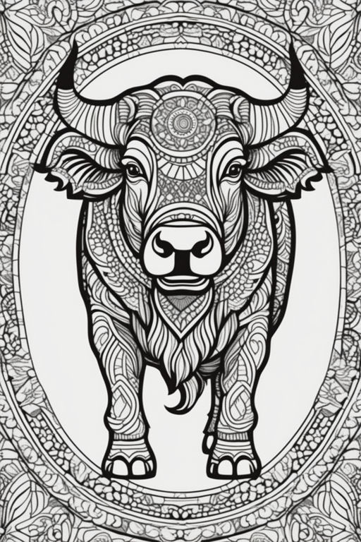 bull head coloring pages