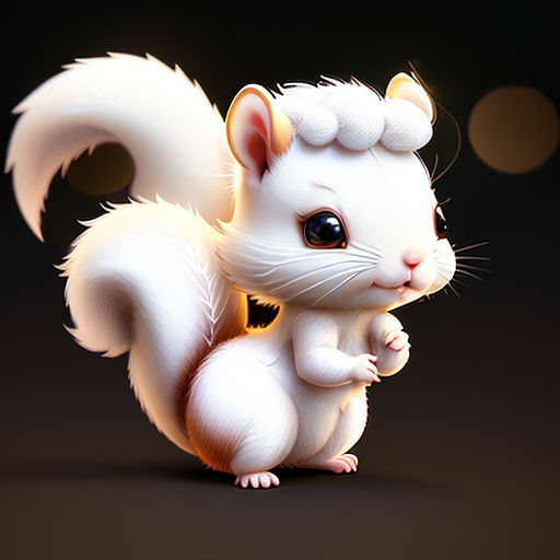 cute baby white squirrel