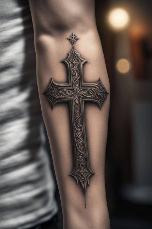 My new cross tattoo.. simple yet so detailed. In love. | Tattoo einfach,  Tattoo ideen, Tattoo ideen unterarm