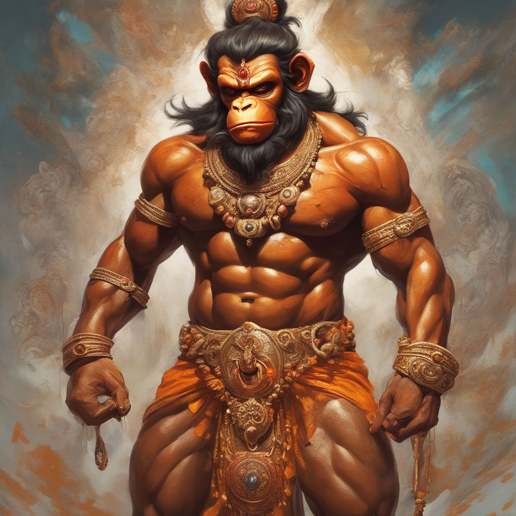 Image of Art of lord Hanuman-GY005395-Picxy