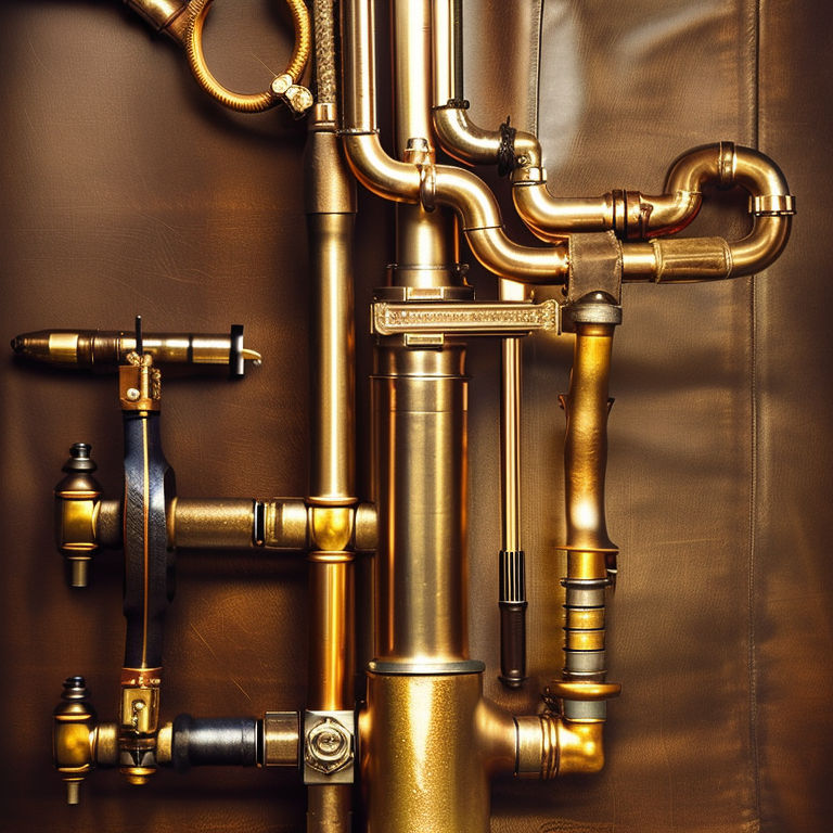 steampunk brass pipes