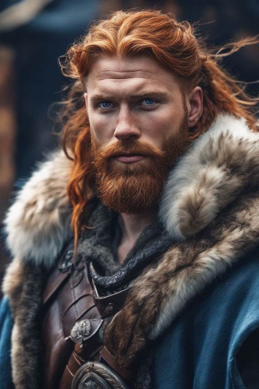 redhead viking art