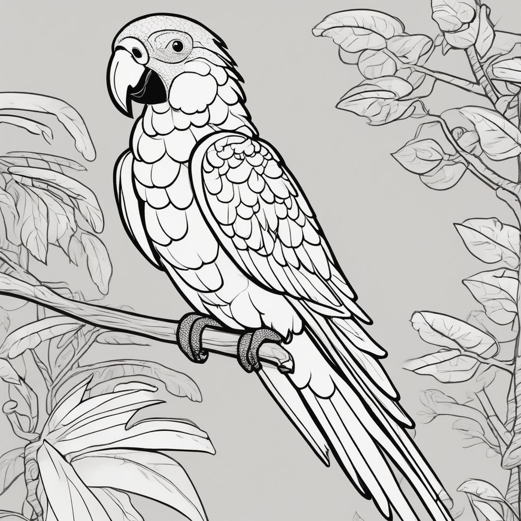 page parrot drawing