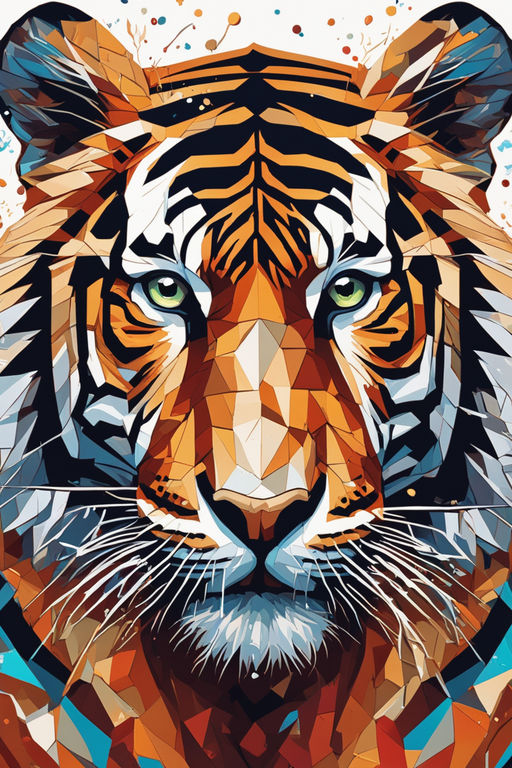 Free Vectors  Bengal tiger (whole body, with contour line)