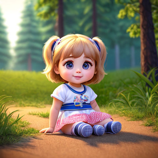 baby girl cartoon cute