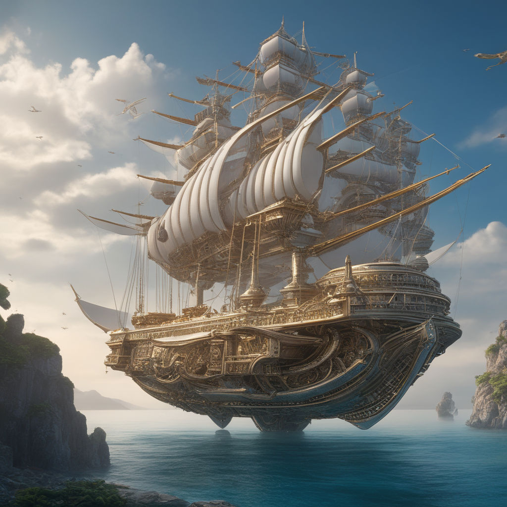 fantasy flying ship