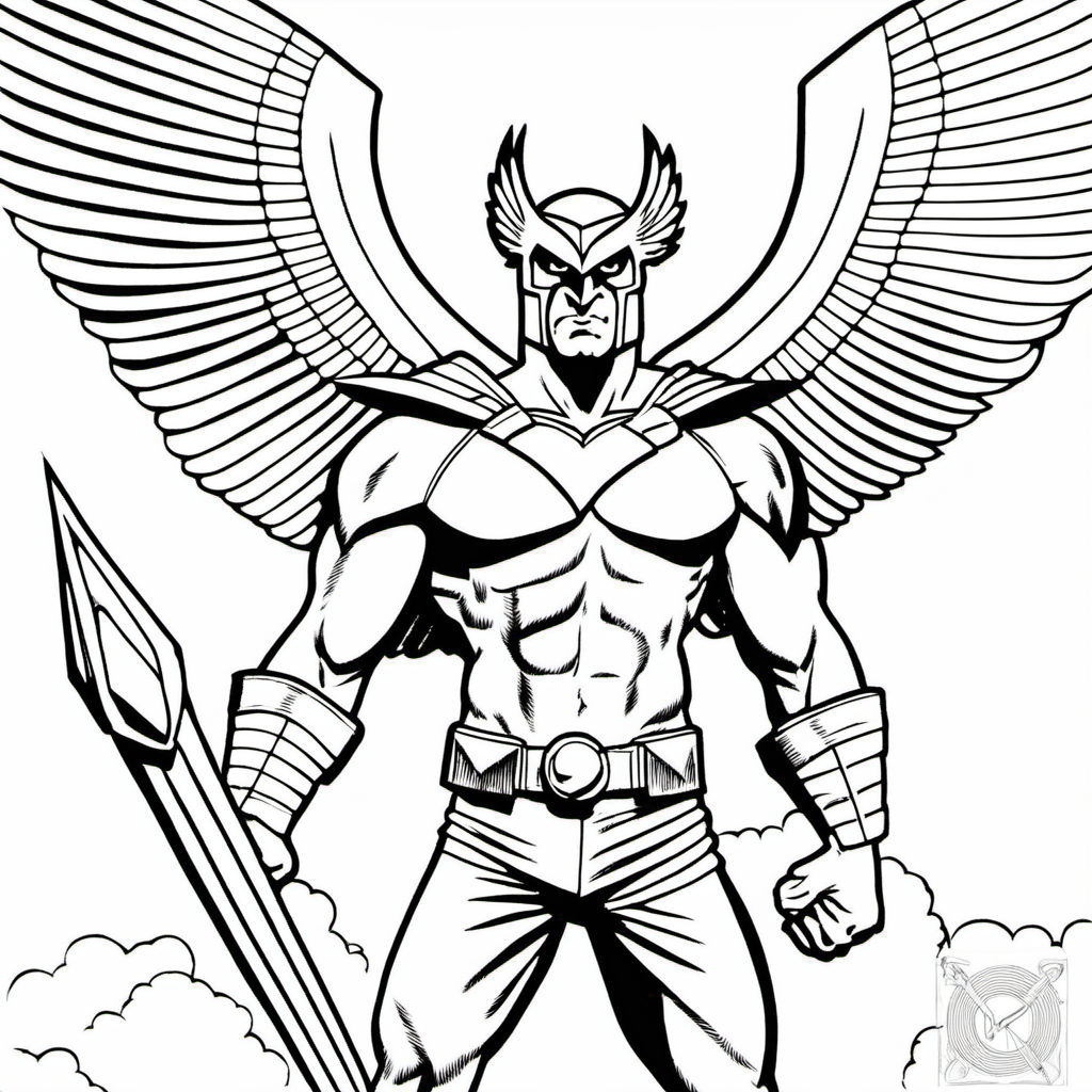 hawkman coloring pages