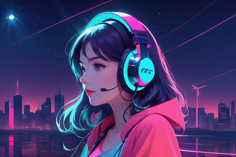 cute aesthetic anime girl profile picture. - Playground