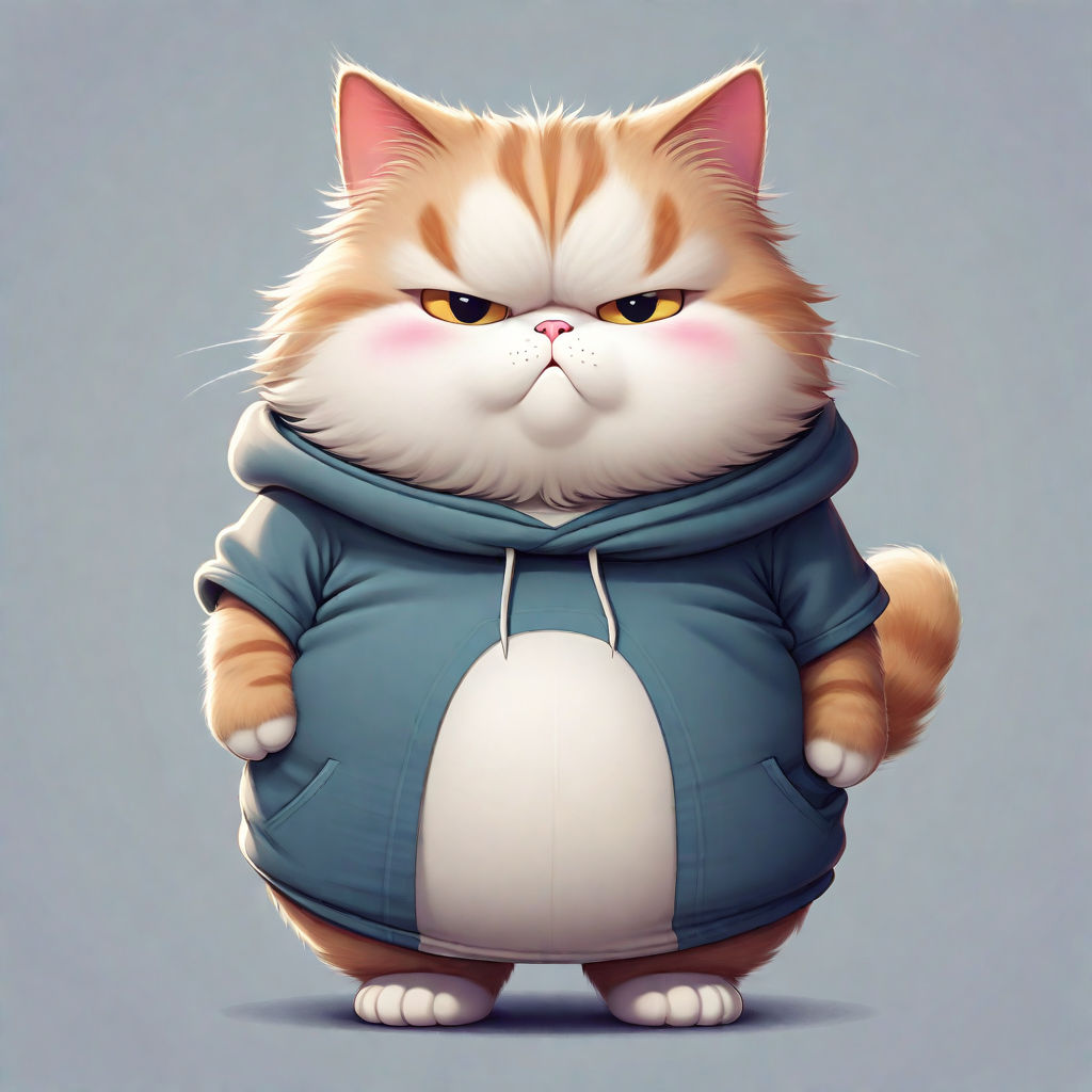 Very fat angry cat cute - Playground