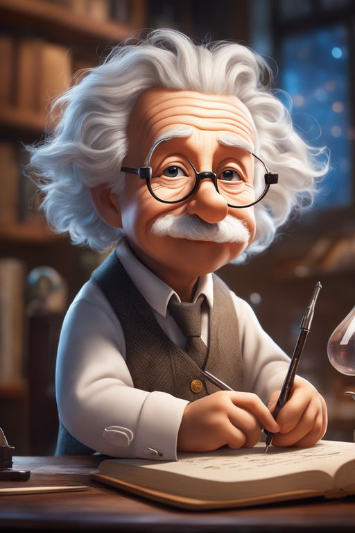 albert einstein cartoon