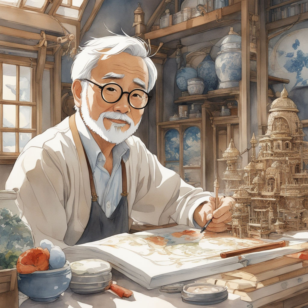 ArtStation - portrait Hayao Miyazaki