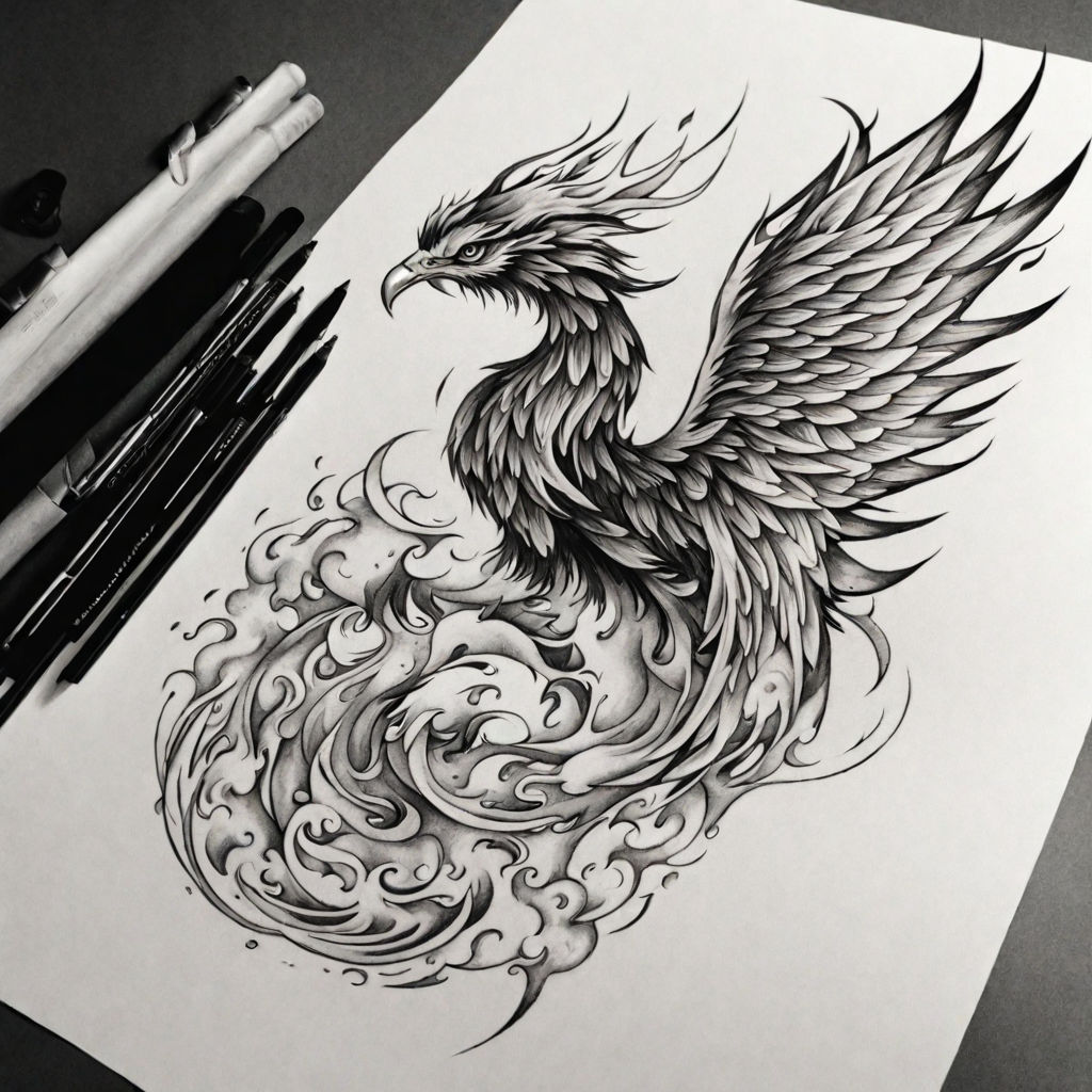 How to Draw a Tribal Flames Tattoo Design - YouTube