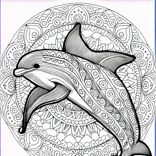 realistic dolphin coloring pages