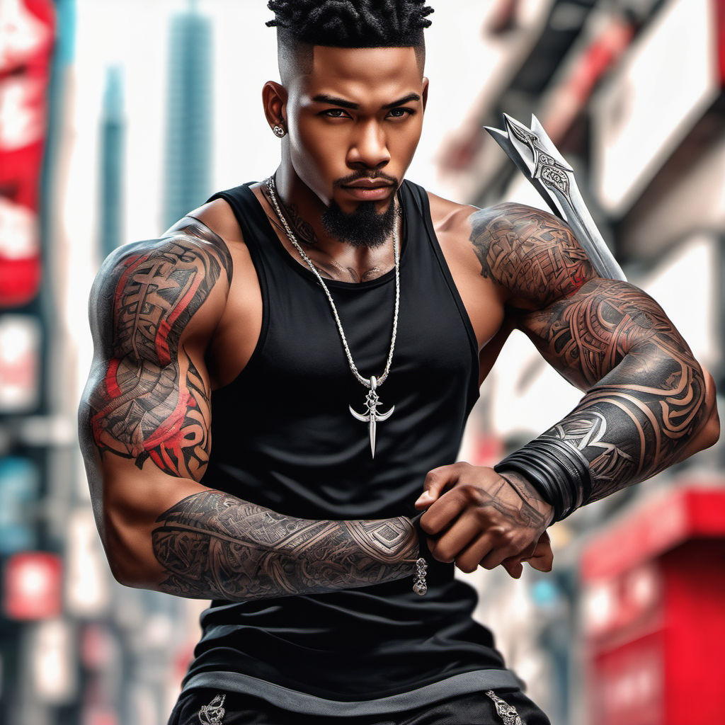 Tattooed Black Man Portraits by Stocksy Contributor Kkgas  Stocksy