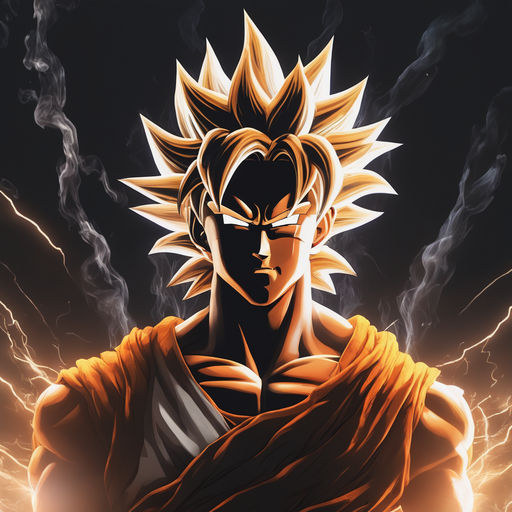 prompthunt: a full portrait photo of super saiyan son goku, f / 2