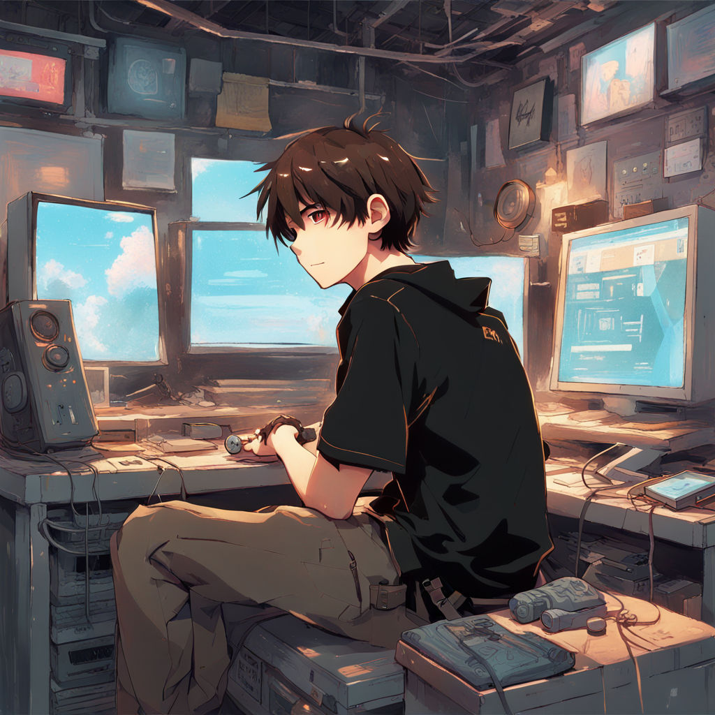 Download Aesthetic Anime Boy Icon Bored Expression Wallpaper |  Wallpapers.com