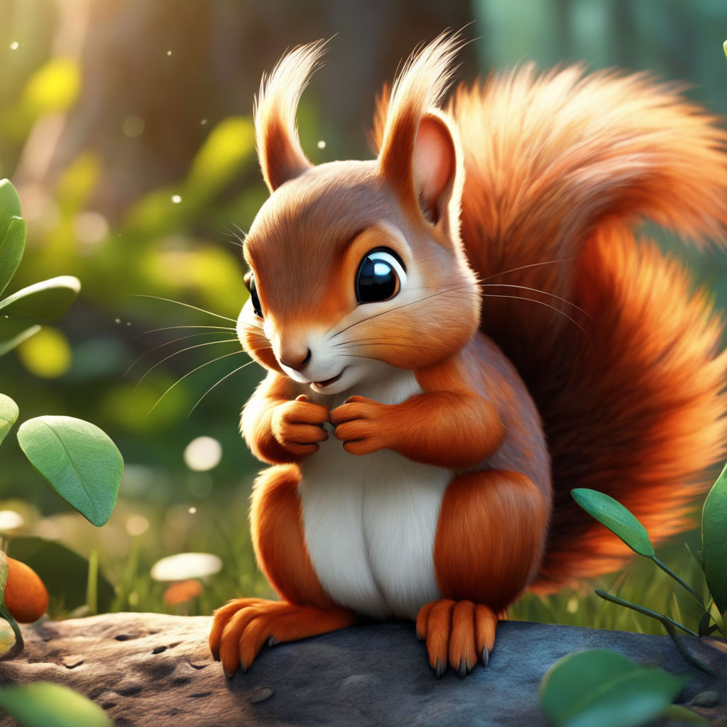 Cute Cartoon Squirrel Hazelnut Stock Vector (Royalty Free) 1448978606 |  Shutterstock