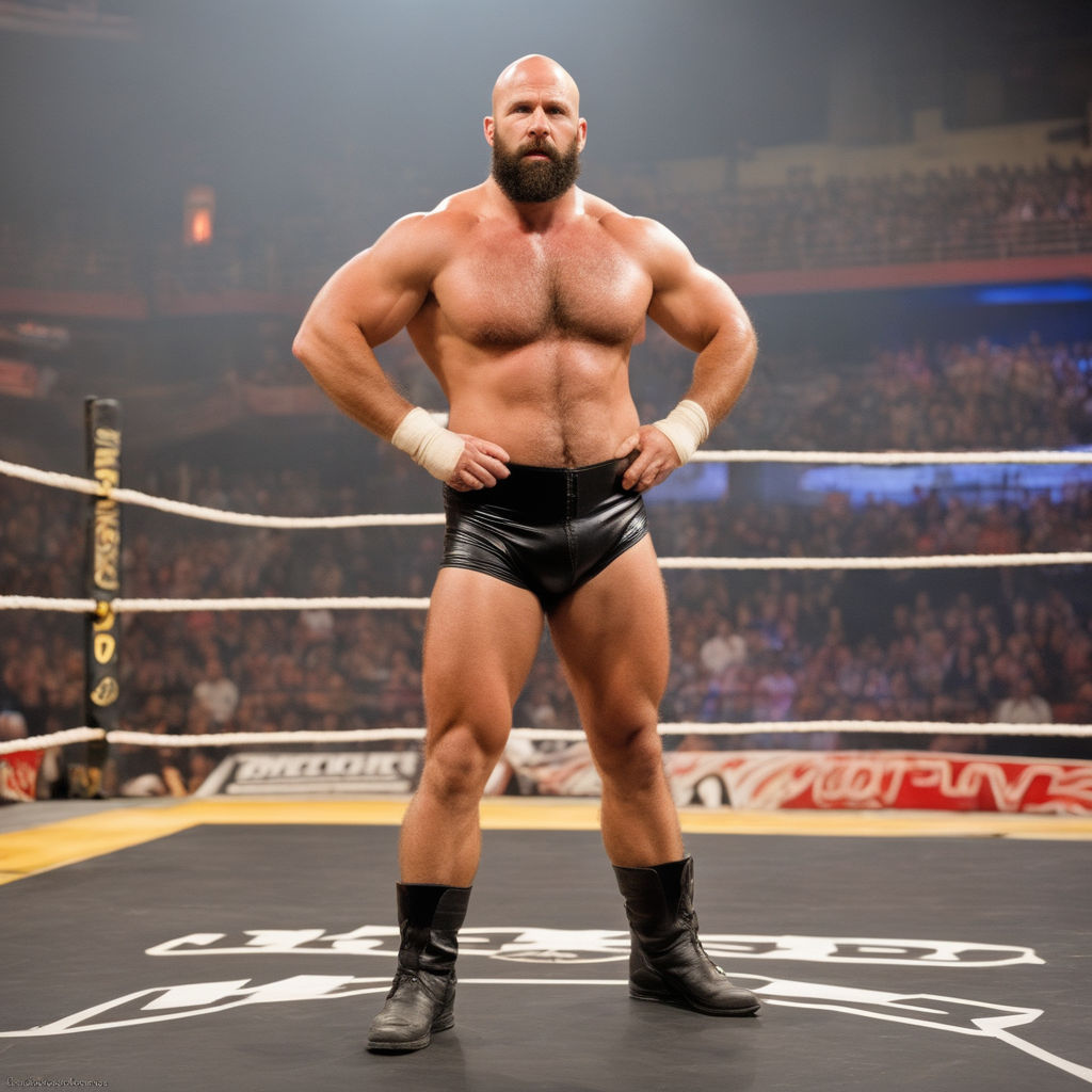 wrestler with big beard bald