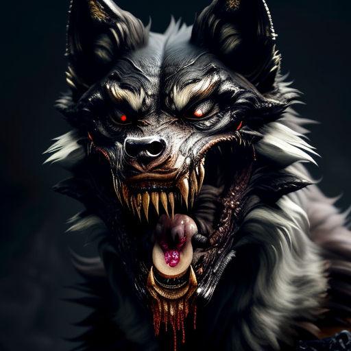 scary anime wolf pictures