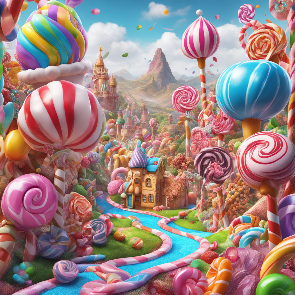 AOFOTO 7x5ft Ice Cream Candyland Backdrop Baby Dream Fairytale Sweet Candy  House Light Purple Sky Lollipop Candies on Ground Baby Shower Kids Birthday  Party Decoration Wallpaper Photo Studio Props : Amazon.in: Electronics